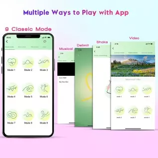APP & Remote Control Wearable Vibrator Vibrating Panties with Magnetic Clip, Silicone Clitoral Vagina Stimulator Clit Nipple Tea