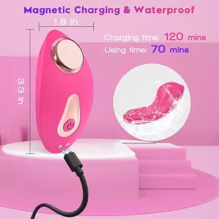 APP & Remote Control Wearable Vibrator Vibrating Panties with Magnetic Clip, Silicone Clitoral Vagina Stimulator Clit Nipple Tea