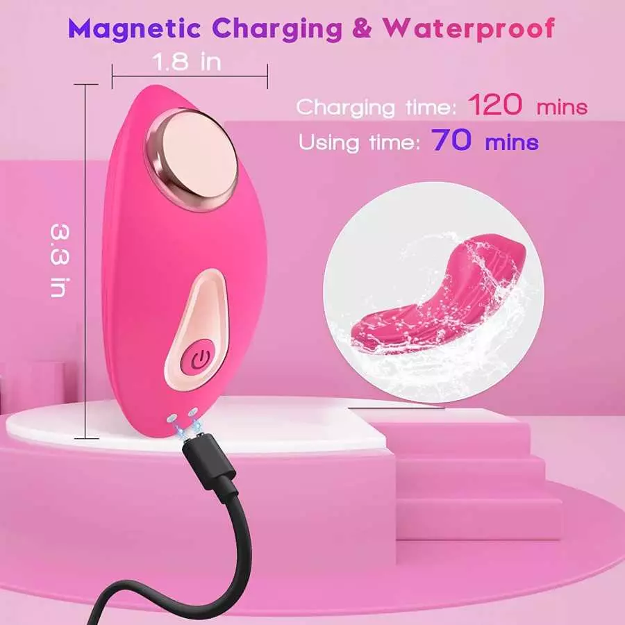 APP & Remote Control Wearable Vibrator Vibrating Panties with Magnetic Clip, Silicone Clitoral Vagina Stimulator Clit Nipple Tea