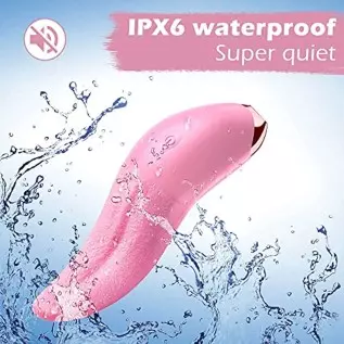 Clitoral Vibrator Sex Toy, EVYLEEN Tongue Licking Toy with 10 Vibration Modes, G Spot Vibrator Waterproof Adult Sex Toys for Wom