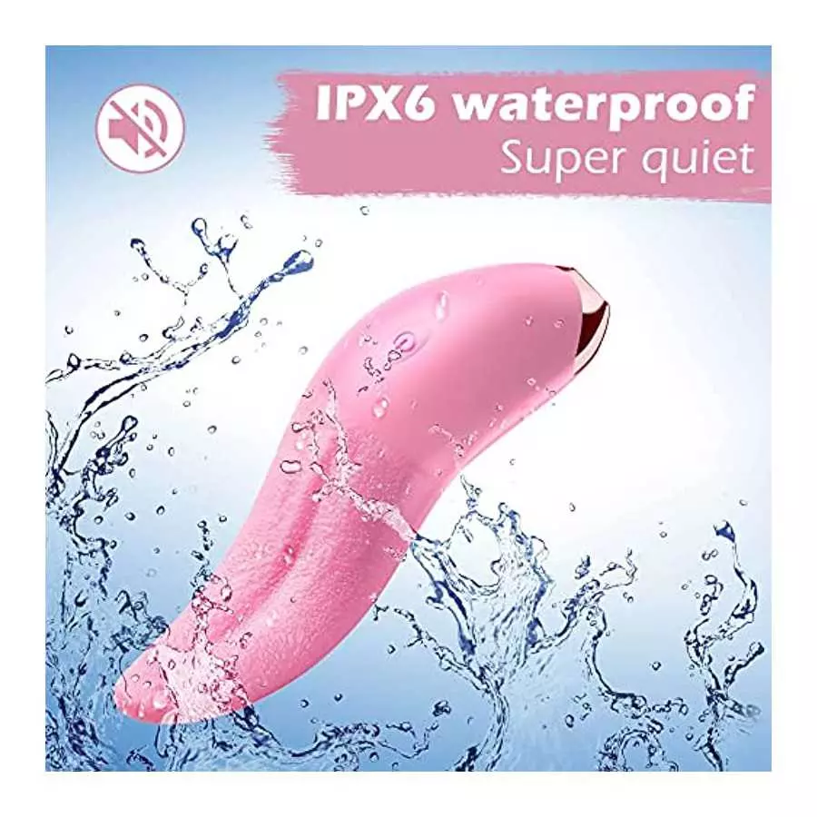Clitoral Vibrator Sex Toy, EVYLEEN Tongue Licking Toy with 10 Vibration Modes, G Spot Vibrator Waterproof Adult Sex Toys for Wom