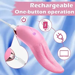 Clitoral Vibrator Sex Toy, EVYLEEN Tongue Licking Toy with 10 Vibration Modes, G Spot Vibrator Waterproof Adult Sex Toys for Wom