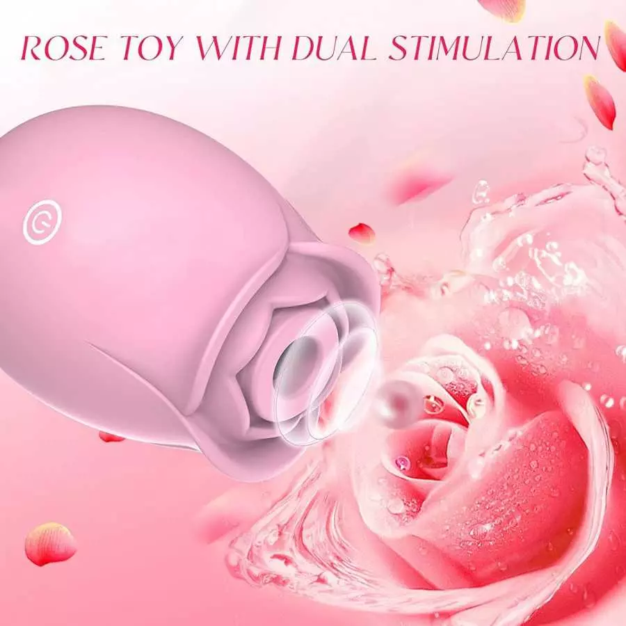 Rose Sex Toy for Women Vibrator-Adult Sucking Sex Stimulator for Women with 9 Suction, G Spot Dildo Vibrator for Clitoral Nipple