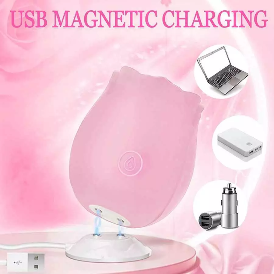 Rose Sex Toy for Women Vibrator-Adult Sucking Sex Stimulator for Women with 9 Suction, G Spot Dildo Vibrator for Clitoral Nipple
