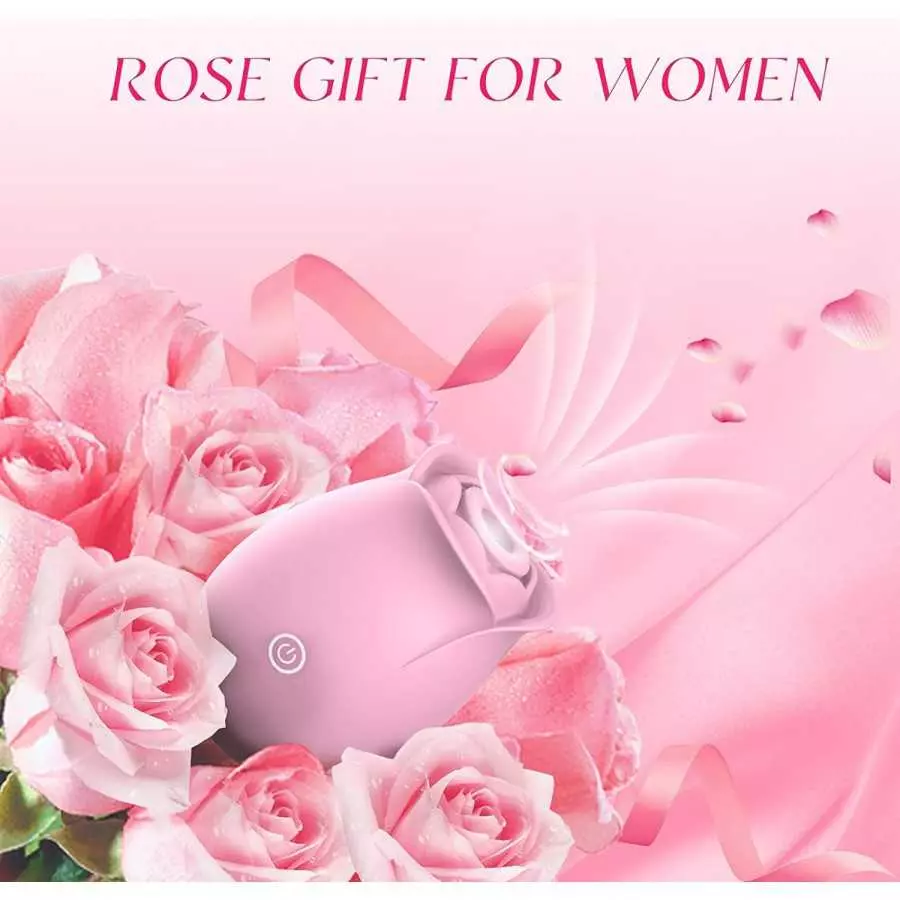 Rose Sex Toy for Women Vibrator-Adult Sucking Sex Stimulator for Women with 9 Suction, G Spot Dildo Vibrator for Clitoral Nipple