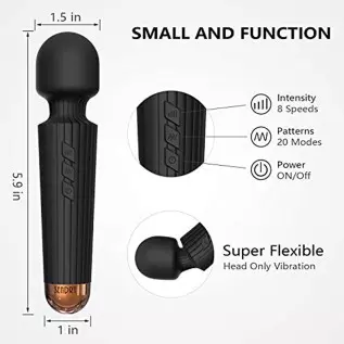 Mini Vibrator Cordless, Sex Toys with 160 Vibration Modes, G Spot Vibrators, Clit Vibrator, Personal Wand Massager, Dildo, Recha