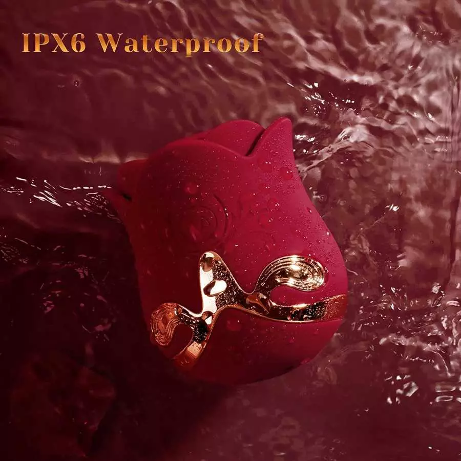 Tracy's Dog Rose Sucking Vibrator for Clit Nipple Stimulation, Adult Oral Sex Toys Stimulator for Women and Couple with 10 Sucti