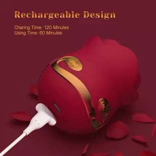 Tracy's Dog Rose Sucking Vibrator for Clit Nipple Stimulation, Adult Oral Sex Toys Stimulator for Women and Couple with 10 Sucti Tracy's Dog Rose Sucking Vibrator for Clit Nipple Stimulation, Adult Oral Sex Toys Stimulator for Women and Couple with 10 Sucti