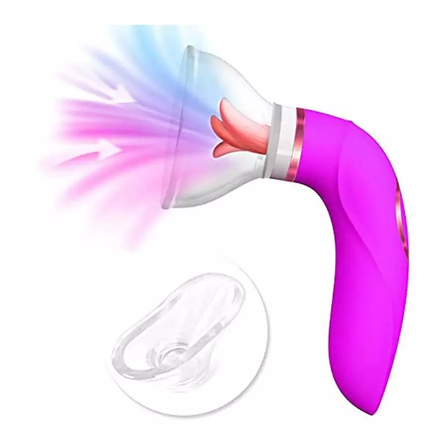 Vibrator Sex Toys Adult Toys for Women - Sucking Clitoral Rose Sex Toy with 8 Sucking and 5 Licking Modes Tongue Vibrators, G-sp Vibrator Sex Toys Adult Toys for Women - Sucking Clitoral Rose Sex Toy with 8 Sucking and 5 Licking Modes Tongue Vibrators, G-sp