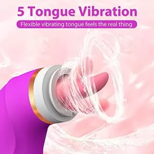 Vibrator Sex Toys Adult Toys for Women - Sucking Clitoral Rose Sex Toy with 8 Sucking and 5 Licking Modes Tongue Vibrators, G-sp Vibrator Sex Toys Adult Toys for Women - Sucking Clitoral Rose Sex Toy with 8 Sucking and 5 Licking Modes Tongue Vibrators, G-sp