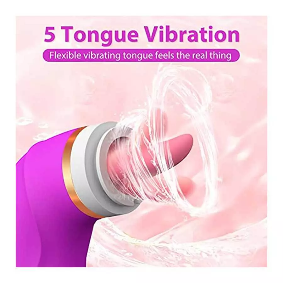 Vibrator Sex Toys Adult Toys for Women - Sucking Clitoral Rose Sex Toy with 8 Sucking and 5 Licking Modes Tongue Vibrators, G-sp