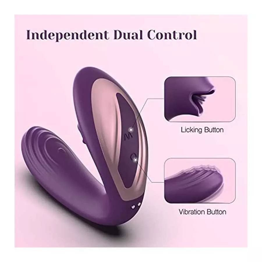 Tracy's Dog Clitoral Licking Vibrator for Clit G Spot Stimulation, Remote Control Adult Sex Toys with 7 Licking and 10 Vibration