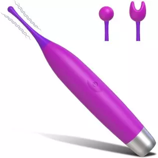 High-Frequency G-spot Clitoral Nipples Vibrator - Adorime Powerful Vaginal Nipple Clitoris Stimulator, Splashproof Rechargeable