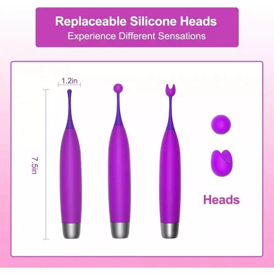 High-Frequency G-spot Clitoral Nipples Vibrator - Adorime Powerful Vaginal Nipple Clitoris Stimulator, Splashproof Rechargeable