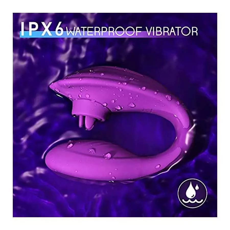 Remote Control Vibrator for Couples with 10 Tongue Licking and Vibration Modes,Female Clitoral G Spot Stimulator,Vibrating Sex T