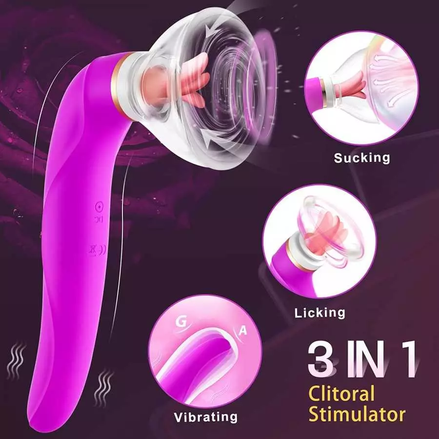 Vibrators Sex Toys for Women- Adult Toys G Spot Vibrator Clitoral Sucking Licking Vibrator with 8 Suction & 10 Tail Vibration & 