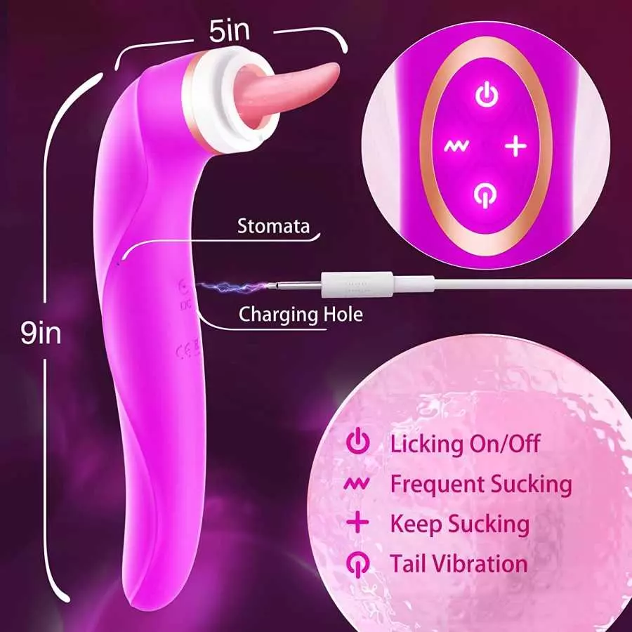 Vibrators Sex Toys for Women- Adult Toys G Spot Vibrator Clitoral Sucking Licking Vibrator with 8 Suction & 10 Tail Vibration & 