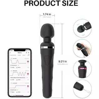 LOVENSE Domi 2 Wand Massager for Women/Men, Classic Vibrator Wand, Powerful & Quiet Stimulator with Dual Rotating Head, Bluetoot LOVENSE Domi 2 Wand Massager for Women/Men, Classic Vibrator Wand, Powerful & Quiet Stimulator with Dual Rotating Head, Bluetoot