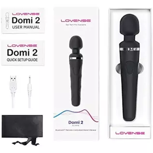 LOVENSE Domi 2 Wand Massager for Women/Men, Classic Vibrator Wand, Powerful & Quiet Stimulator with Dual Rotating Head, Bluetoot LOVENSE Domi 2 Wand Massager for Women/Men, Classic Vibrator Wand, Powerful & Quiet Stimulator with Dual Rotating Head, Bluetoot