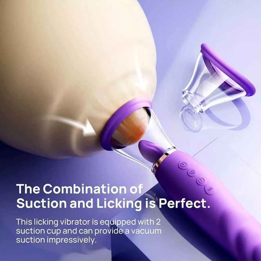 Kstasn Clitoral Licking SuctionToy G spot Vibrator - Tongue Oral Vibrating Adult Sex Toys for Women Pleasure with a Suction Cup 