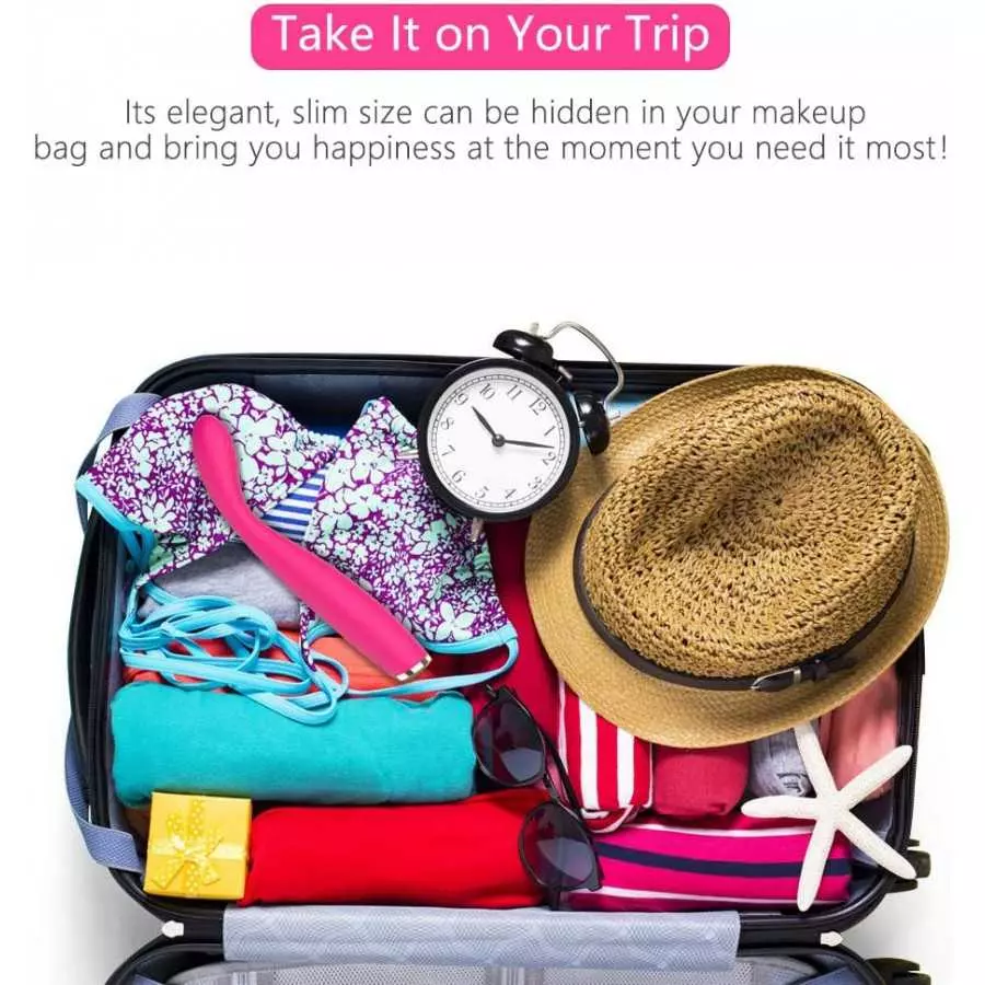 Adorime Rose Vibrator, High-Frequency G Spot Clitoris Vibrator with 5 Speeds & 10 Modes Powerful Clitoral Stimulator, Vibrating 