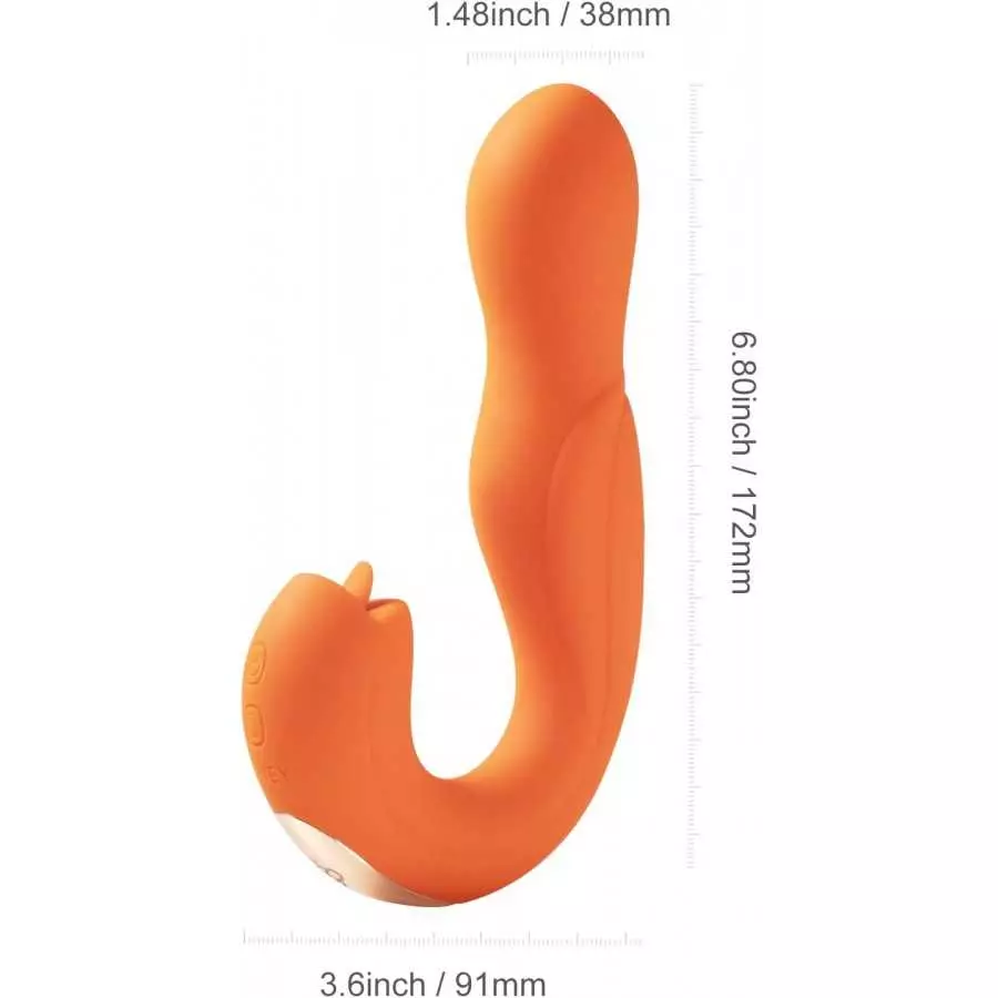 Clitoral Licking Rotating G Spot Vibrator Honey Play Box ‘Joi ’ 3 in 1 Clit Tongue Dildo Vaginal Vibrating Stimulator Adult Sex 