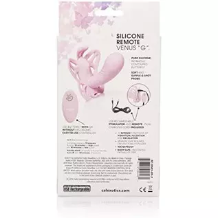 CalExotics Venus Butterfly Silicone Remote Venus G – Hands Free Strap On Personal Massager Probe with Controller – Waterproof Ad