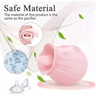 202 Women Rose Tongue & Lick 10 Modes Toys Vibrant Rose The Rose Toy for Women Couples Vibrator Toy for Women (02-Pink)