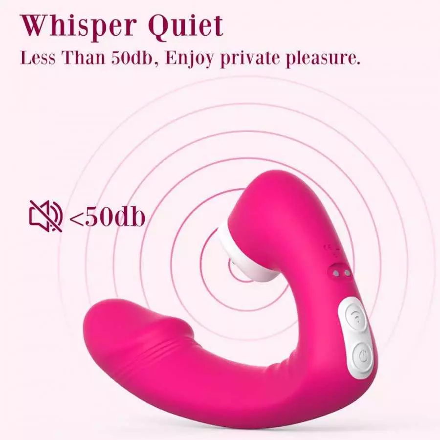 Adorime Vibrating G-spot Clitoris Licking Vibrator - Realistic Dildo Clitoral Vaginal Stimulator Adult Toys with 3 Licking & 9 V