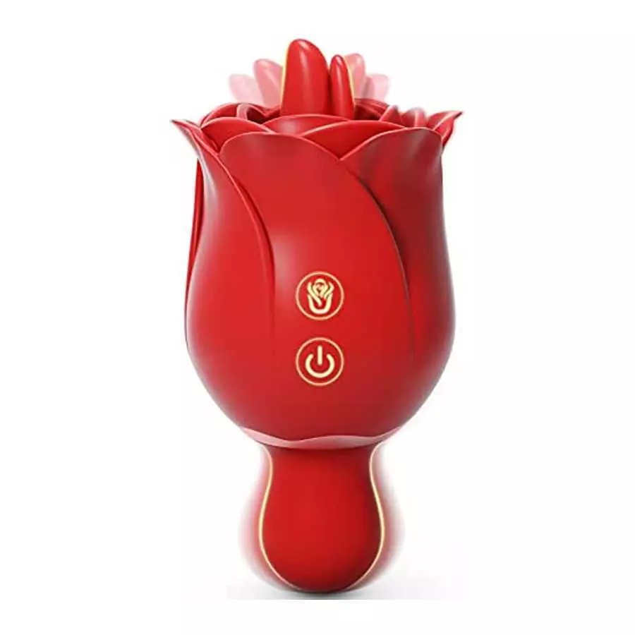 ALBRINE Rose Sex Toys, Rose Sex Stimulator for Women with 9 Licking and 9 Vibrating Modes, Dual Tongue Sex Toys Dildo for Nipple ALBRINE Rose Sex Toys, Rose Sex Stimulator for Women with 9 Licking and 9 Vibrating Modes, Dual Tongue Sex Toys Dildo for Nipple