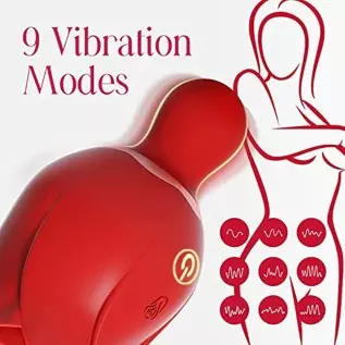 ALBRINE Rose Sex Toys, Rose Sex Stimulator for Women with 9 Licking and 9 Vibrating Modes, Dual Tongue Sex Toys Dildo for Nipple ALBRINE Rose Sex Toys, Rose Sex Stimulator for Women with 9 Licking and 9 Vibrating Modes, Dual Tongue Sex Toys Dildo for Nipple