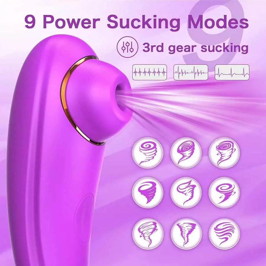 Clitoral Sucking Vibrator Toy,Clit Stimulator with 9 Suction 3 Intensity Modes Adult Dildo Sex Toys & Games for Women Nipple Ple