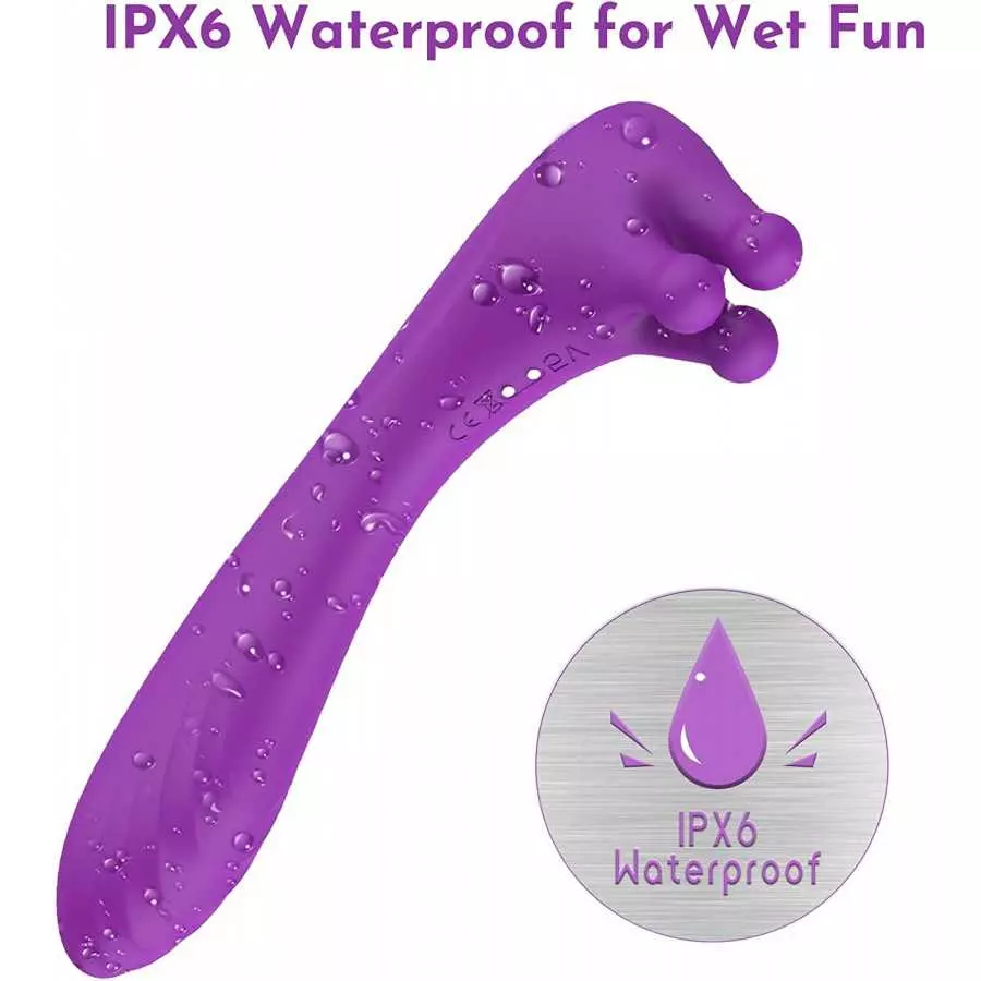 Clitoral Vibrator with Trio of Fondling Nubs - BOMBEX John, G Spot Vibrator with Innovative Gyrating Clitorals Stimulator, 9 Ple