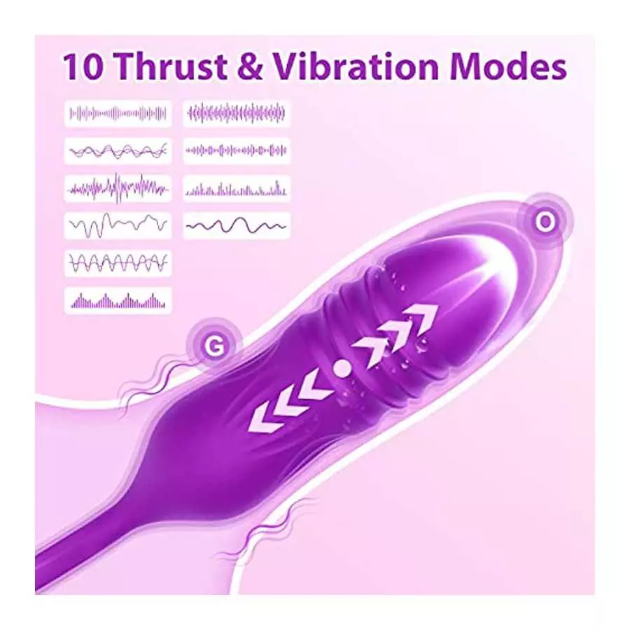 Rose Sex Stimulator for Woman, Tongue Licking Rose Toy Thrusting Anal Butt Plug with 4 * 10 Modes, Vlatne 4 in 1 Clitoral Vibrat