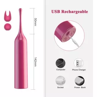 High-Frequency G Spot Clitoral Vibrator for Women - Adorime Super Powerful Mini Clitoris Stimulator with 10 Vibration Modes, Rec High-Frequency G Spot Clitoral Vibrator for Women - Adorime Super Powerful Mini Clitoris Stimulator with 10 Vibration Modes, Rec