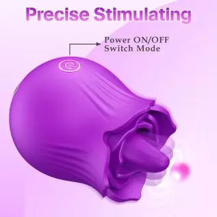 Rose Toys Vibrator for Women, Tongue Licking Clitoral Vibrator with 9 Stimulating Modes, Swing Vibrating Tongue Vibrator Nipple Rose Toys Vibrator for Women, Tongue Licking Clitoral Vibrator with 9 Stimulating Modes, Swing Vibrating Tongue Vibrator Nipple