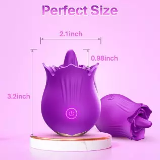 Rose Toys Vibrator for Women, Tongue Licking Clitoral Vibrator with 9 Stimulating Modes, Swing Vibrating Tongue Vibrator Nipple Rose Toys Vibrator for Women, Tongue Licking Clitoral Vibrator with 9 Stimulating Modes, Swing Vibrating Tongue Vibrator Nipple