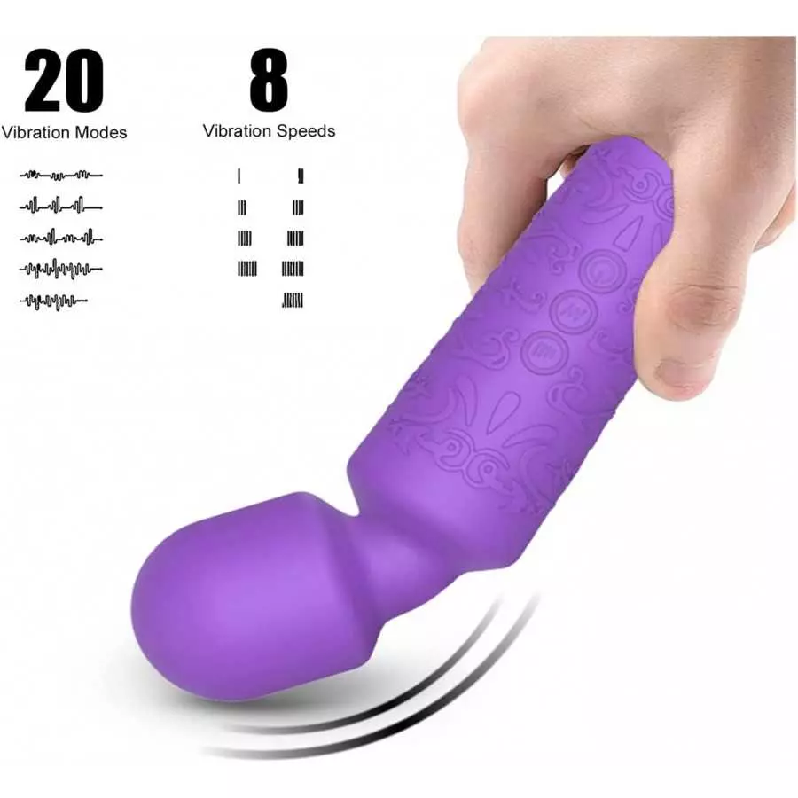 FORESTLANG Rechargeable Personal Massager - 20 Patterns & 8 Speeds, Vibrator for Her Pleasure, Quiet & Small Vibrator(Pink)