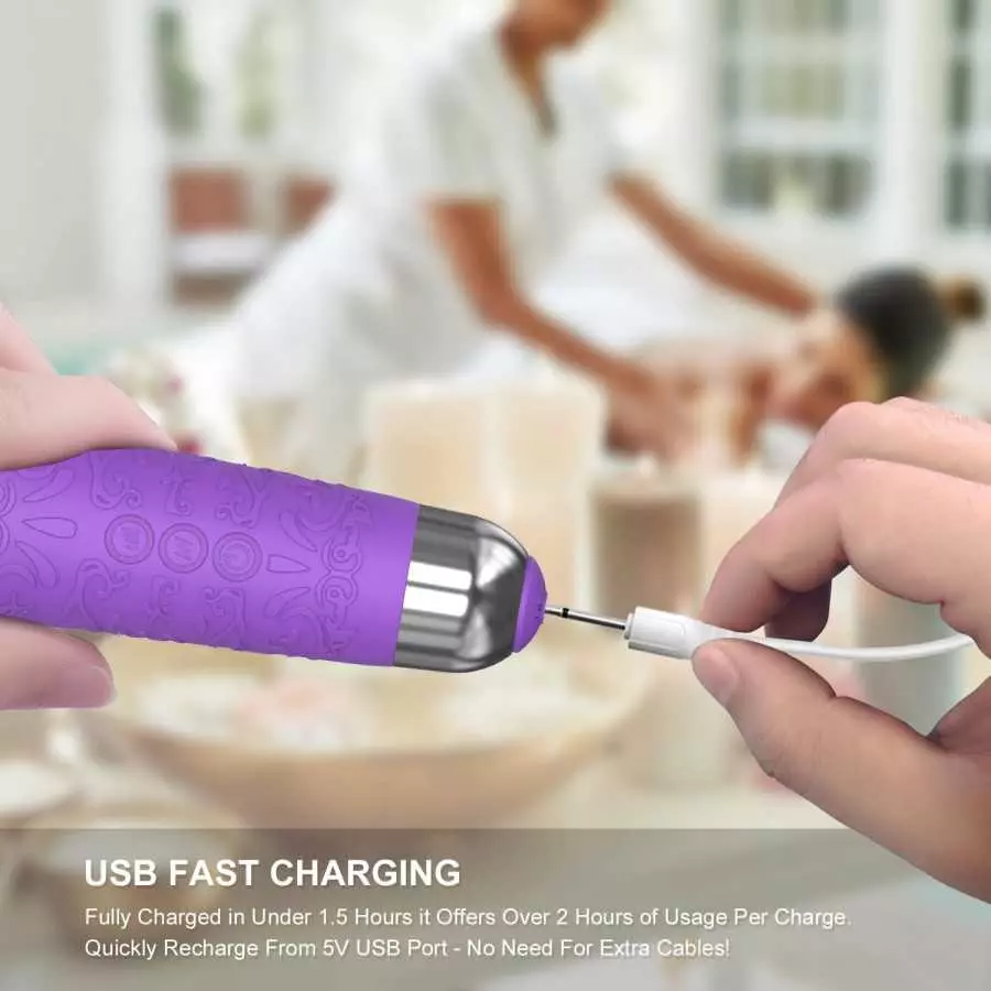 FORESTLANG Rechargeable Personal Massager - 20 Patterns & 8 Speeds, Vibrator for Her Pleasure, Quiet & Small Vibrator(Pink)