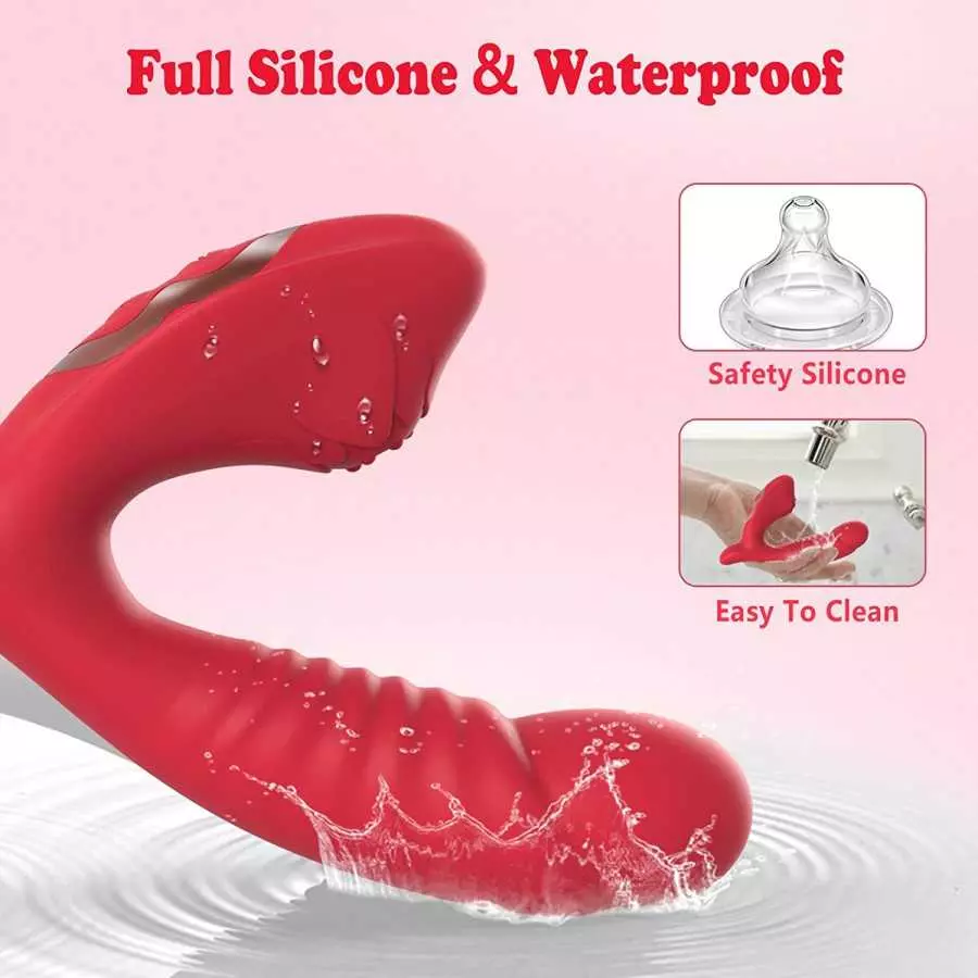 Clitoral G Spot Vibrator for Double Stimulation, Sex Stimulator for Women with 10 Powerful Vibrating Rechargeable Vagina Nipples