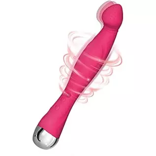 2-IN-1 G Spot Vibrator for Squirt Clitoral Vibes with Taint Teasers, 8 Seconds to Orgasm 10 Vibrations & 5 Flicking Modes Silico