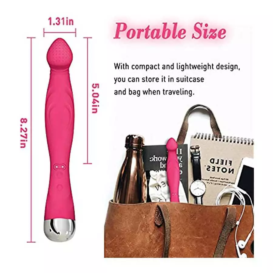 2-IN-1 G Spot Vibrator for Squirt Clitoral Vibes with Taint Teasers, 8 Seconds to Orgasm 10 Vibrations & 5 Flicking Modes Silico