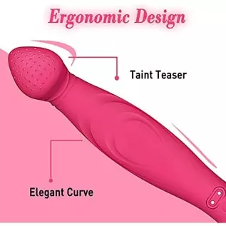 2-IN-1 G Spot Vibrator for Squirt Clitoral Vibes with Taint Teasers, 8 Seconds to Orgasm 10 Vibrations & 5 Flicking Modes Silico