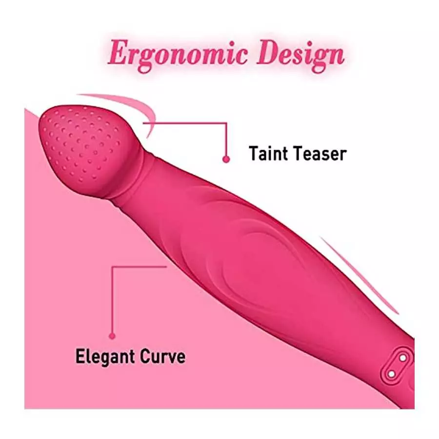 2-IN-1 G Spot Vibrator for Squirt Clitoral Vibes with Taint Teasers, 8 Seconds to Orgasm 10 Vibrations & 5 Flicking Modes Silico