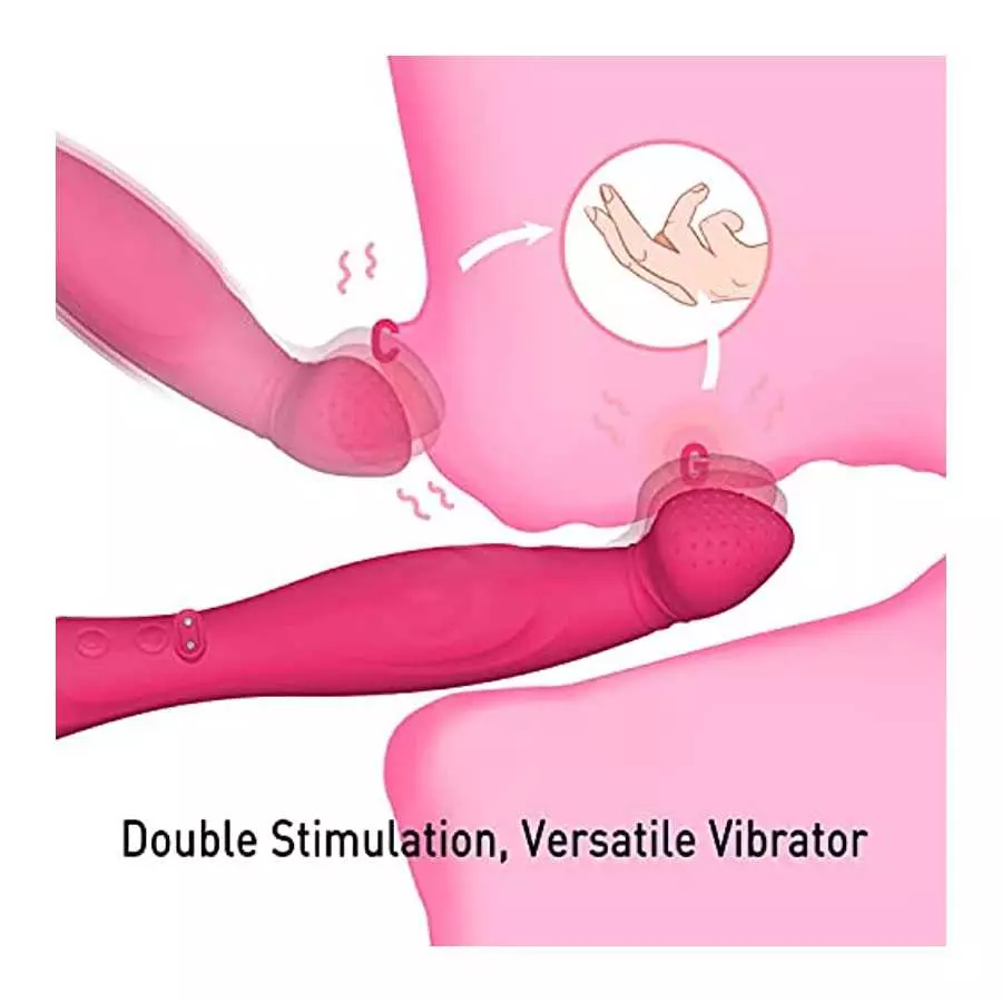 2-IN-1 G Spot Vibrator for Squirt Clitoral Vibes with Taint Teasers, 8 Seconds to Orgasm 10 Vibrations & 5 Flicking Modes Silico