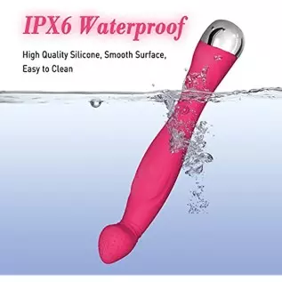 2-IN-1 G Spot Vibrator for Squirt Clitoral Vibes with Taint Teasers, 8 Seconds to Orgasm 10 Vibrations & 5 Flicking Modes Silico