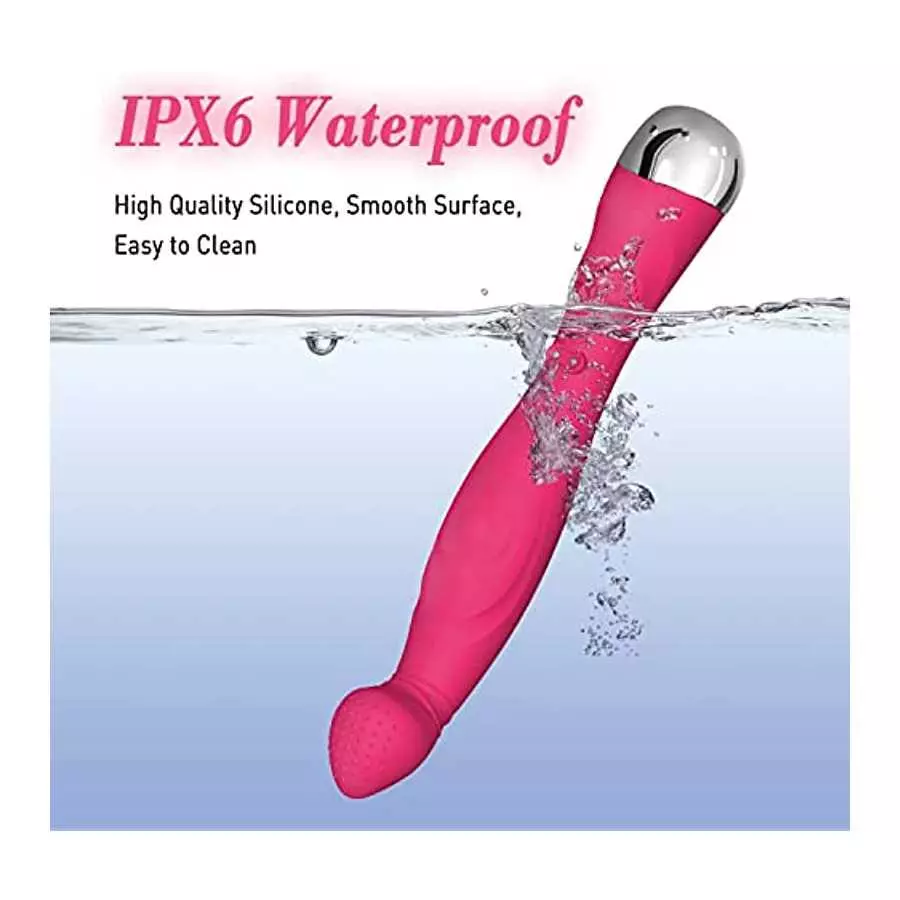 2-IN-1 G Spot Vibrator for Squirt Clitoral Vibes with Taint Teasers, 8 Seconds to Orgasm 10 Vibrations & 5 Flicking Modes Silico