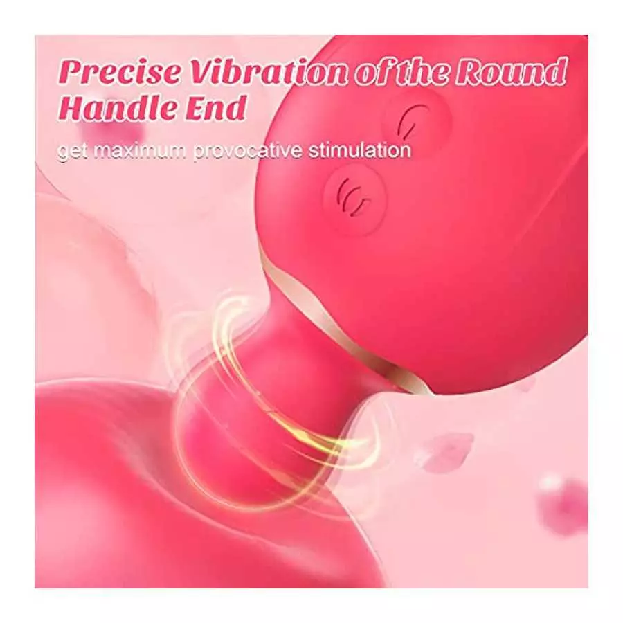 Double-Ended Rose Sex Stimulator for Women - SDYJFZ Lore, Rose Sex Toy with Imitate Real Tongue Licking, Rose Toys/Woman Sex wit