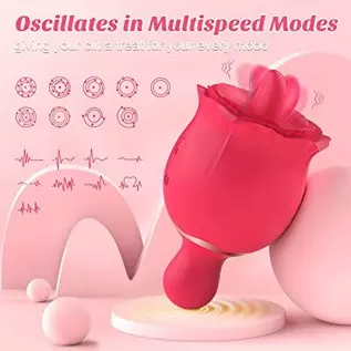 Double-Ended Rose Sex Stimulator for Women - SDYJFZ Lore, Rose Sex Toy with Imitate Real Tongue Licking, Rose Toys/Woman Sex wit Double-Ended Rose Sex Stimulator for Women - SDYJFZ Lore, Rose Sex Toy with Imitate Real Tongue Licking, Rose Toys/Woman Sex wit
