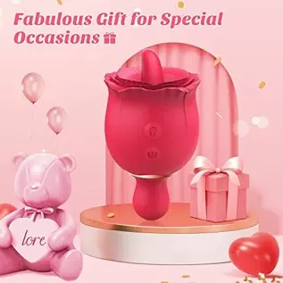 Double-Ended Rose Sex Stimulator for Women - SDYJFZ Lore, Rose Sex Toy with Imitate Real Tongue Licking, Rose Toys/Woman Sex wit Double-Ended Rose Sex Stimulator for Women - SDYJFZ Lore, Rose Sex Toy with Imitate Real Tongue Licking, Rose Toys/Woman Sex wit